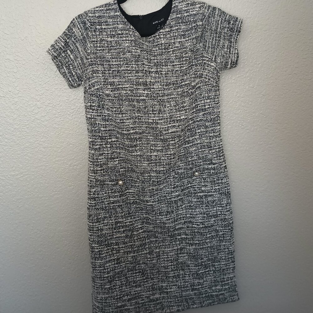 Faux tweed career dress